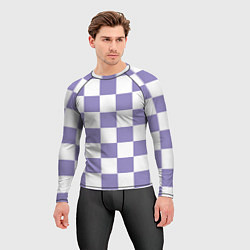 Рашгард мужской Квадраты фиолетовые, цвет: 3D-принт — фото 2