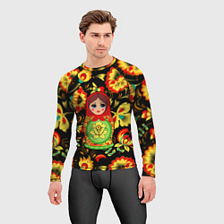 Рашгард мужской Русский стиль с матрёшкой, цвет: 3D-принт — фото 2