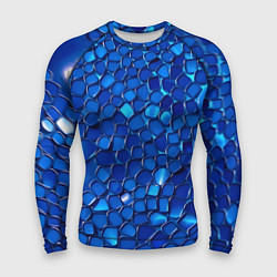 Рашгард мужской Блестящие синие отражения, цвет: 3D-принт
