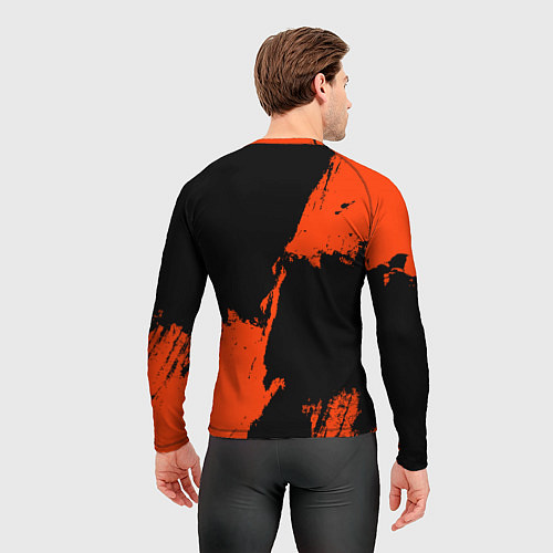 Мужской рашгард Анахайм Дакс - оранжевая краска / 3D-принт – фото 4
