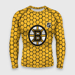 Мужской рашгард Бостон Брюинз - желтые соты