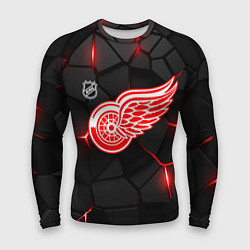 Рашгард мужской Детройт Ред Уингз - плиты с подсветкой, цвет: 3D-принт