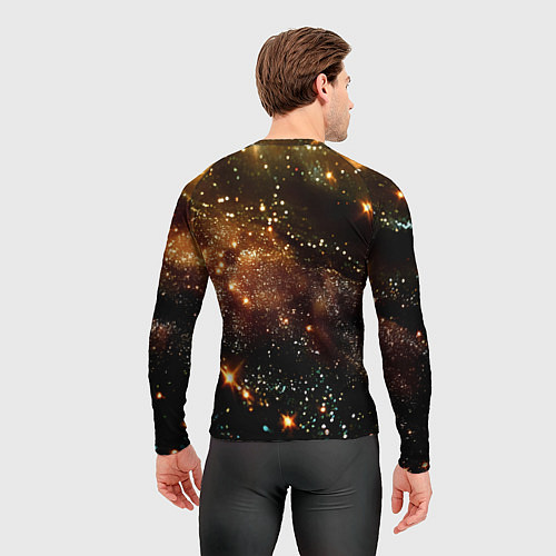 Мужской рашгард Билли Айлиш с блестками на фоне / 3D-принт – фото 4