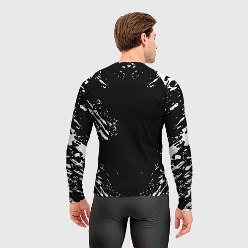 Мужской рашгард Monster energy white splash / 3D-принт – фото 4