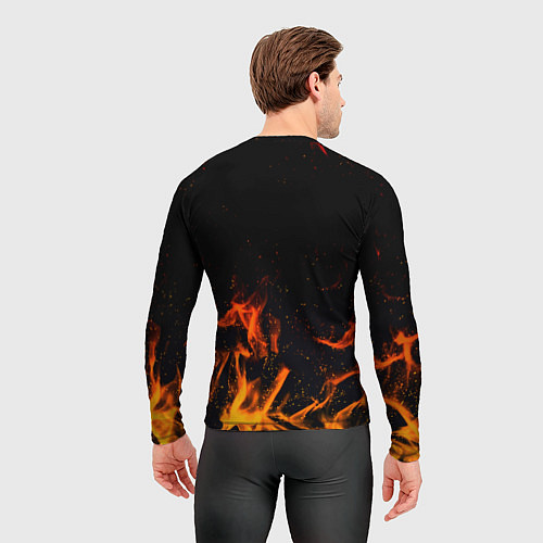 Мужской рашгард Monster energy orange fire / 3D-принт – фото 4