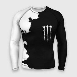 Рашгард мужской Monster energy краски белые, цвет: 3D-принт