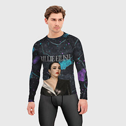Рашгард мужской Билли Айлиш в деловом костюме, цвет: 3D-принт — фото 2