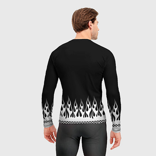 Мужской рашгард Dead black - Bones / 3D-принт – фото 4