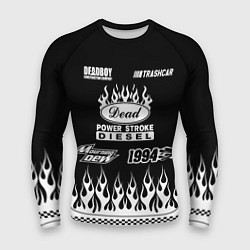 Рашгард мужской Dead black - Bones, цвет: 3D-принт