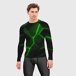 Рашгард мужской Зеленая текстура с неоном, цвет: 3D-принт — фото 2