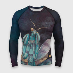 Рашгард мужской Богомол акварельный, цвет: 3D-принт