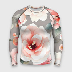 Рашгард мужской Нежные цветы, цвет: 3D-принт