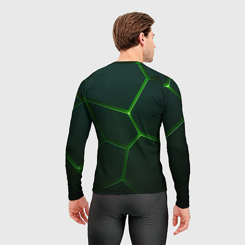 Мужской рашгард Зеленые нано плиты / 3D-принт – фото 4