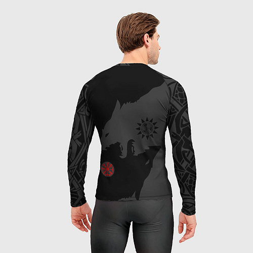 Мужской рашгард Волки викингов с обережными символами - тату / 3D-принт – фото 4