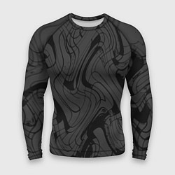 Мужской рашгард Тёмно-серый абстракция лниии