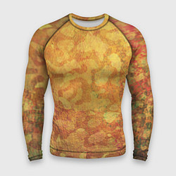 Рашгард мужской Абстракция - orange camouflage, цвет: 3D-принт