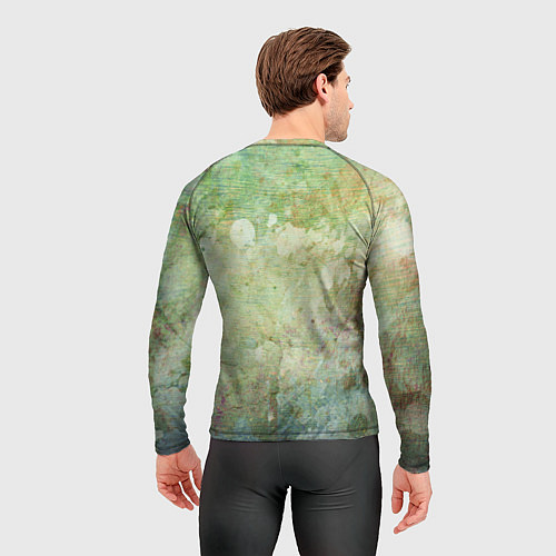 Мужской рашгард Абстракция - faded spots on a green background / 3D-принт – фото 4