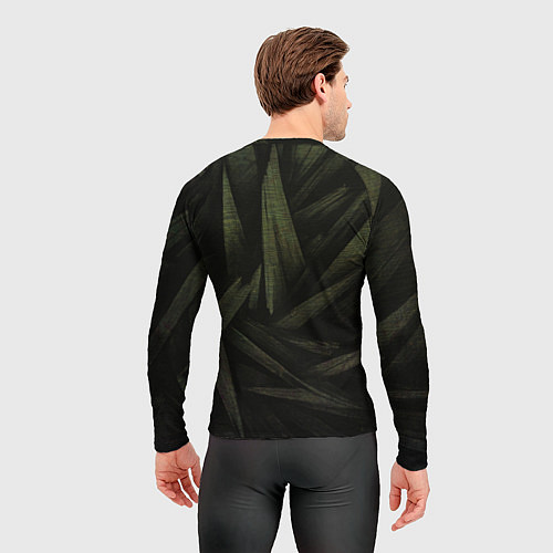 Мужской рашгард Абстракция - green triangles / 3D-принт – фото 4