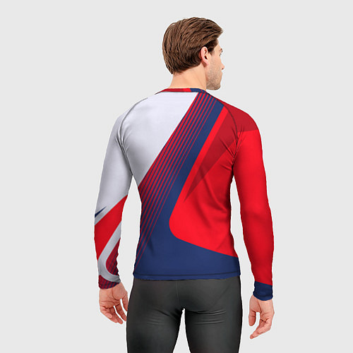 Мужской рашгард Bones лого на красной краске / 3D-принт – фото 4