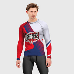 Рашгард мужской Bones лого на красной краске, цвет: 3D-принт — фото 2