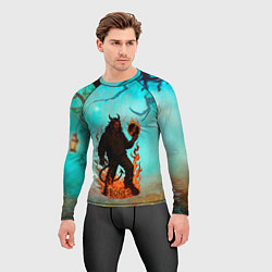 Рашгард мужской Bones в стиле демона, цвет: 3D-принт — фото 2