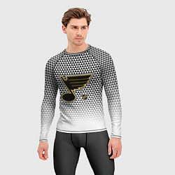 Рашгард мужской Сент Луис Блюз - белый градиент, цвет: 3D-принт — фото 2