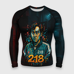 Мужской рашгард Игра в кальмара игрок 218 граффити
