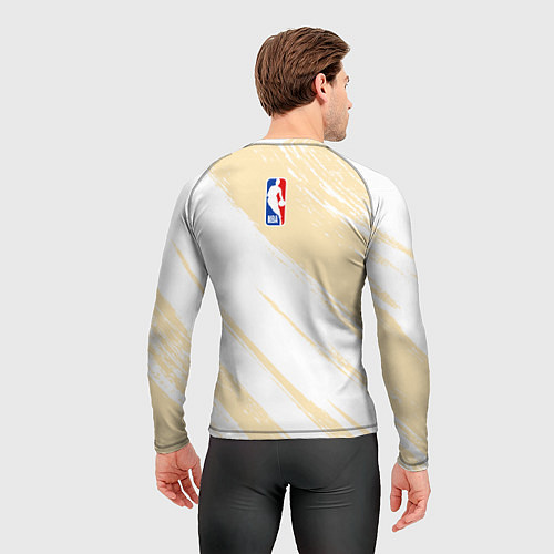 Мужской рашгард Голден Стэйт Уорриорз - пастельные тона / 3D-принт – фото 4