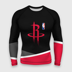 Рашгард мужской Хьюстон Рокетс - линии, цвет: 3D-принт