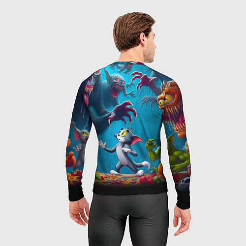 Мужской рашгард Кошмарный сон Тома - нейроарт фантазия / 3D-принт – фото 4