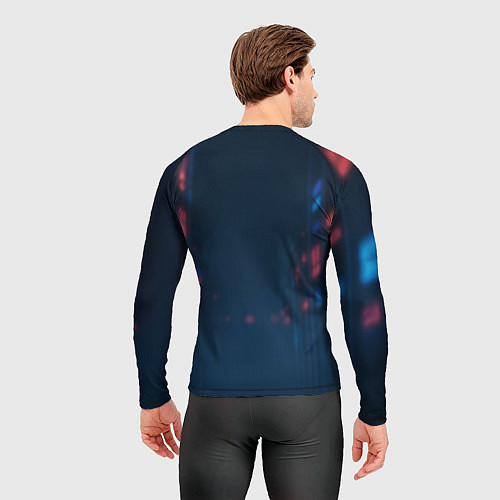 Мужской рашгард Juice WRLD - Неоновый аниме арт / 3D-принт – фото 4