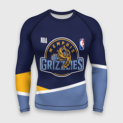 Рашгард мужской Мемфис Гриззлис - линии, цвет: 3D-принт