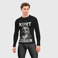Рашгард мужской Курт Кобейн - гранж-арт, цвет: 3D-принт — фото 2