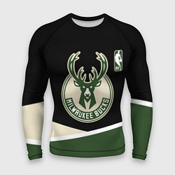 Рашгард мужской Милуоки Бакс - линии, цвет: 3D-принт