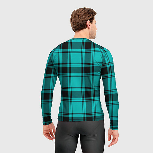 Мужской рашгард Checkered blue / 3D-принт – фото 4