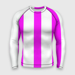 Рашгард мужской Color white pink lines, цвет: 3D-принт