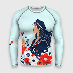 Рашгард мужской Девушка моряка, цвет: 3D-принт