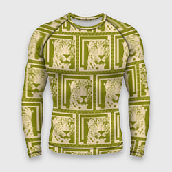 Мужской рашгард Леопард в оливковом