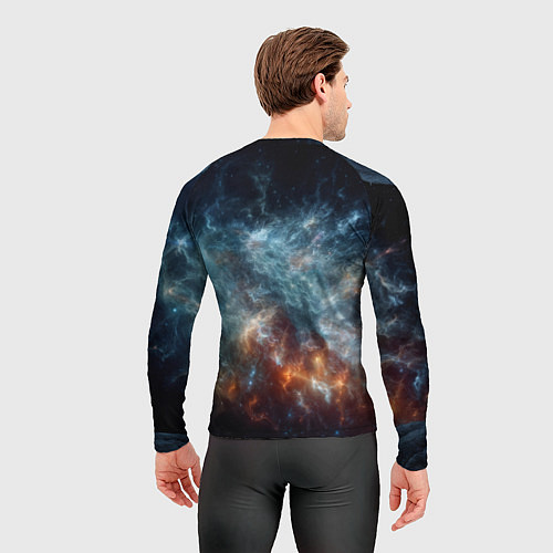 Мужской рашгард Космонавт парит в космосе среди звезд / 3D-принт – фото 4