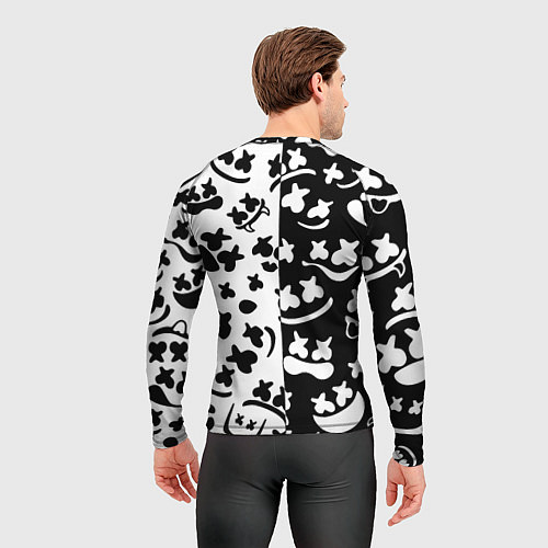 Мужской рашгард Doom x Marshmello pattern / 3D-принт – фото 4