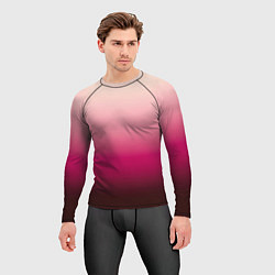 Рашгард мужской Градиент transcendent pink омбре, цвет: 3D-принт — фото 2