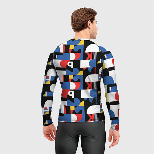Мужской рашгард Геометрия букв / 3D-принт – фото 4