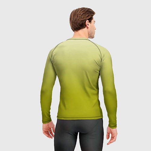Мужской рашгард Градиент лаймовый / 3D-принт – фото 4