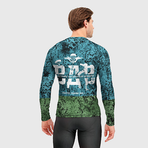 Мужской рашгард Медведь десантник на фоне флага ВДВ / 3D-принт – фото 4