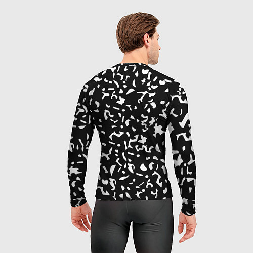 Мужской рашгард Черный камуфляж / 3D-принт – фото 4
