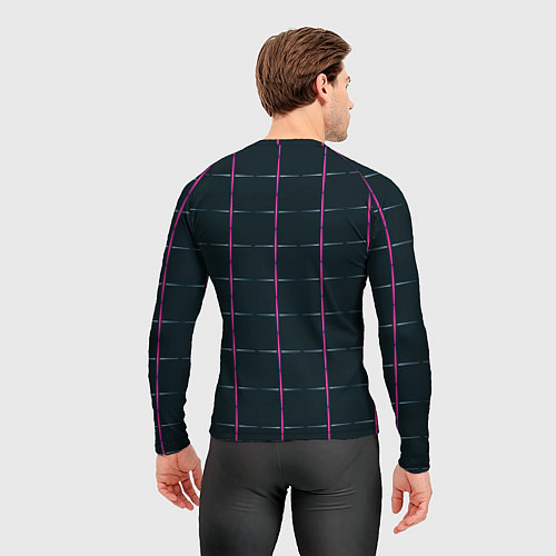 Мужской рашгард Color black stripes / 3D-принт – фото 4