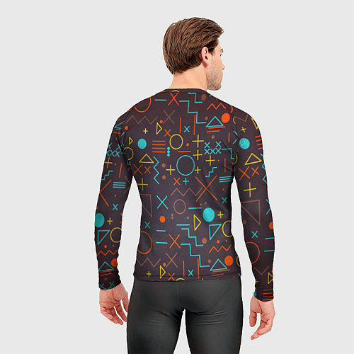 Мужской рашгард Different shapes of geometry / 3D-принт – фото 4