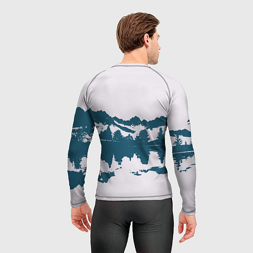 Мужской рашгард Лес и озеро / 3D-принт – фото 4