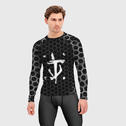 Рашгард мужской Doom соты текстура, цвет: 3D-принт — фото 2