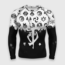 Мужской рашгард Doom черно белые аниме